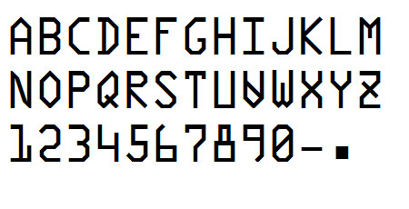 semi font character set