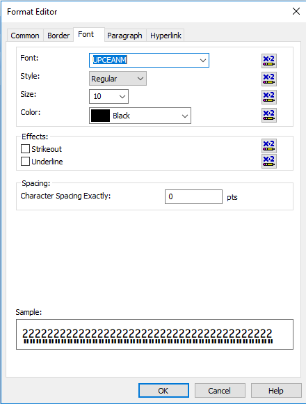 bookland barcode font crystal reports