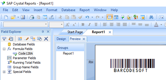 code128 barcode crystal reports