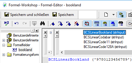 Bookland barcode crystal reports UFL