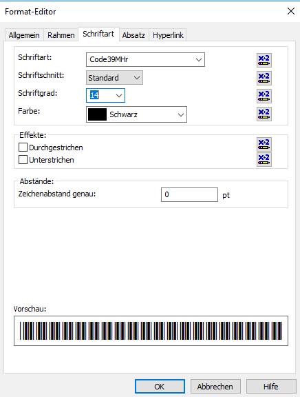 Code39 barcode crystal reports formelfelder