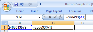 code93 barcode Excel makro