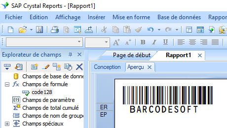 code128 barcode crystal reports