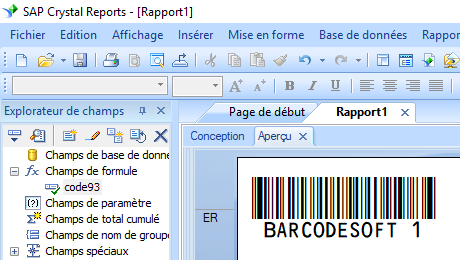 code93 code barres crystal reports