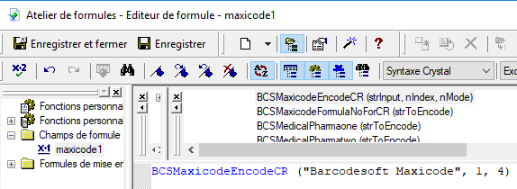 MaxiCode crystal reports UFL
