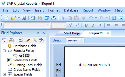 GS1128 barcode crystal reports formula field