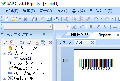 code 11 クリスタルレポート