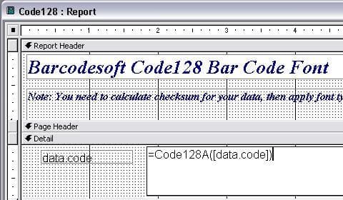 code128 バーコード access マクロ