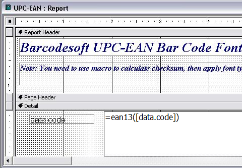 EAN13 バーコード access マクロ