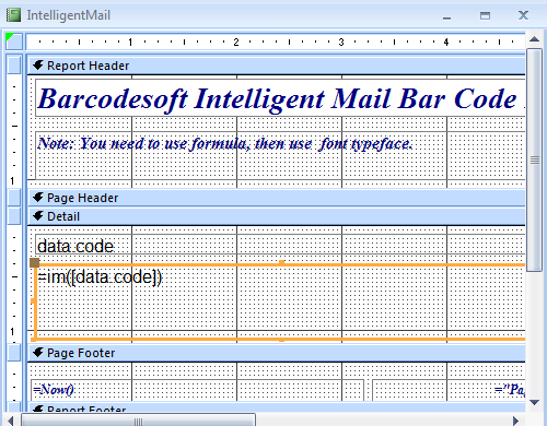 intelligent-mail バーコード access マクロ
