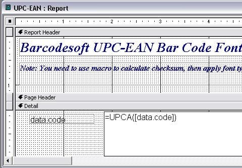 UPCA バーコード access マクロ