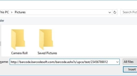 office 365 excel insert UPC-A barcode