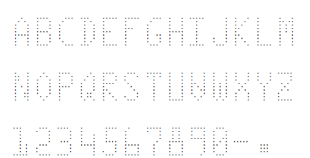 single density semi font character set