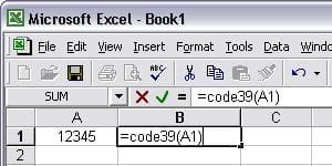Code39 條碼 Excel 宏